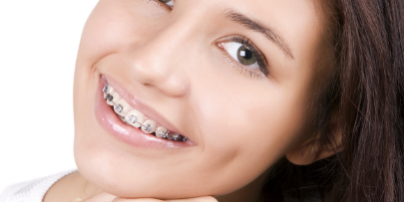 Girl with braces Collegeville Dentistry